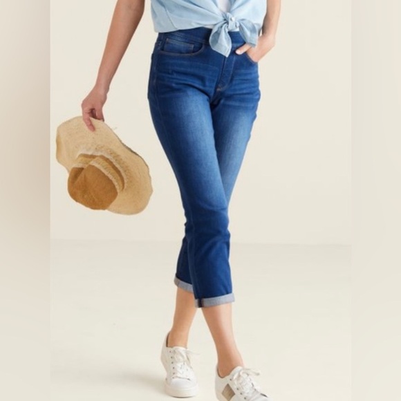 Petite medium women’s pull on ankle pants - Picture 1 of 13